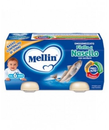 MELLIN OMOGENEIZZATO NASELLO 2X80G